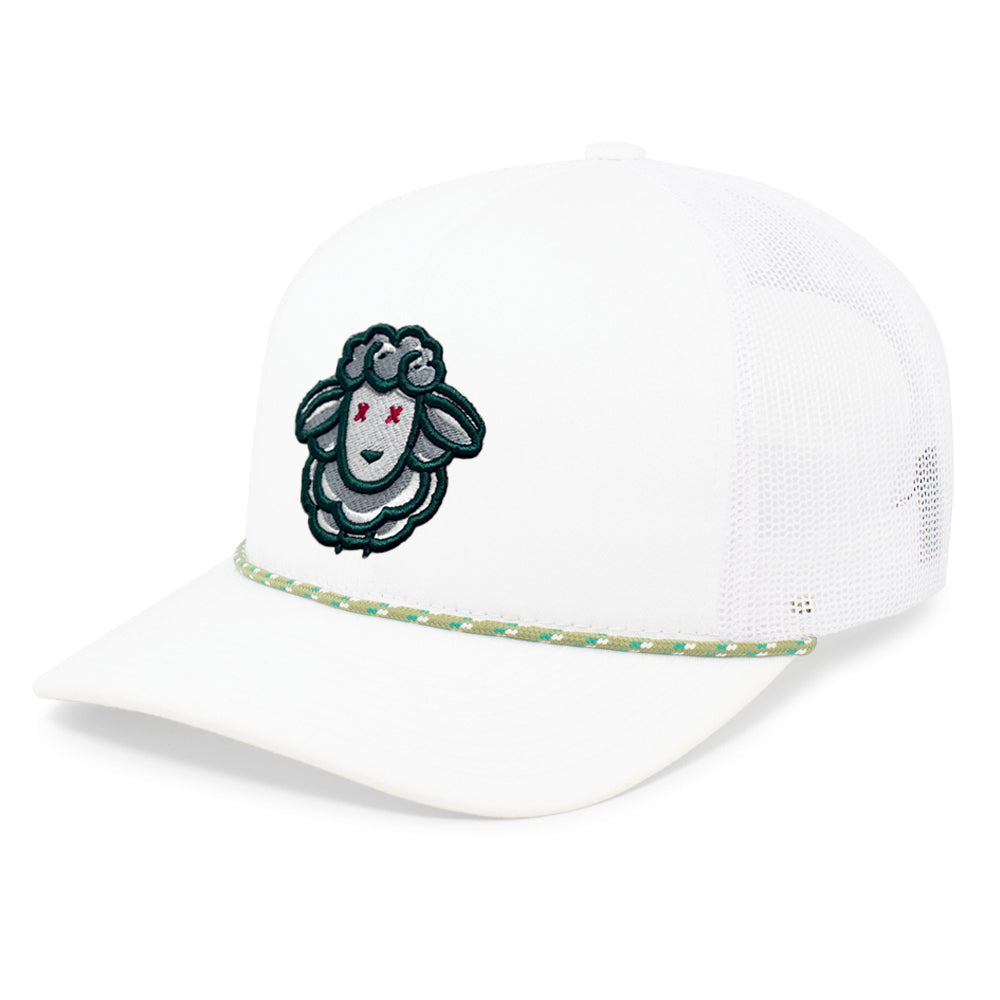 Dead Sheep Braid Trucker • Golf Ball White